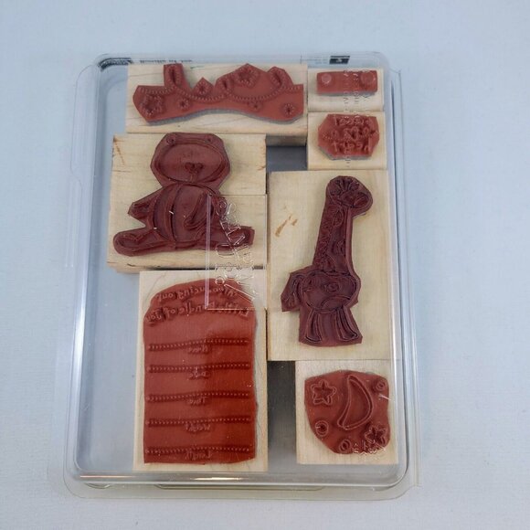 Stamp Lot Wood Butterfly Bird Fairy Dragonfly Bee Baby Bundle Of Joy Clear Baby - Picture 13 of 16
